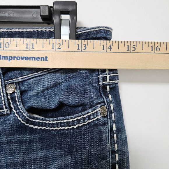 BKE Jeans Women’s 26x35.5 (28x32) Kate Low-Rise Bootcut Distressed Thick Stitch - Picture 7 of 10